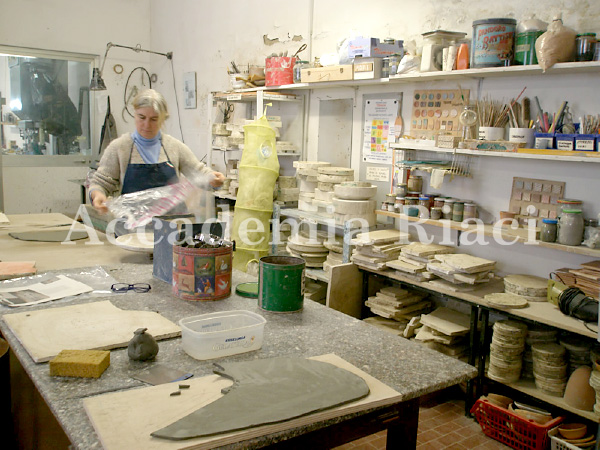 First visit to the ceramic laboratory (14 January)